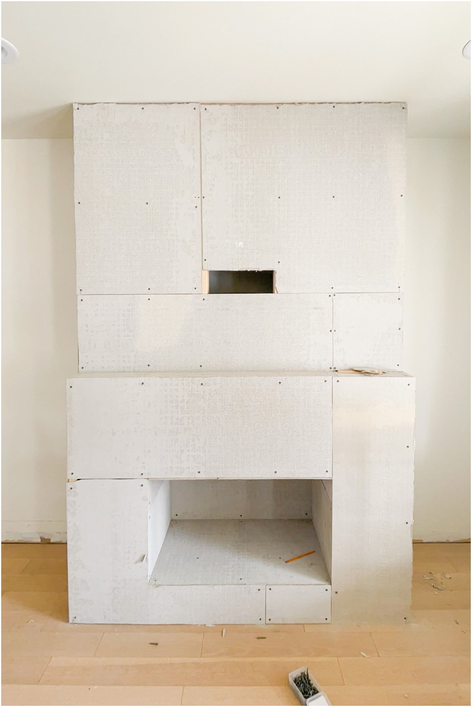 DIY White Concrete Faux Firepalce Bret and Brandie Blog | @bretandbrandie-0050.jpg