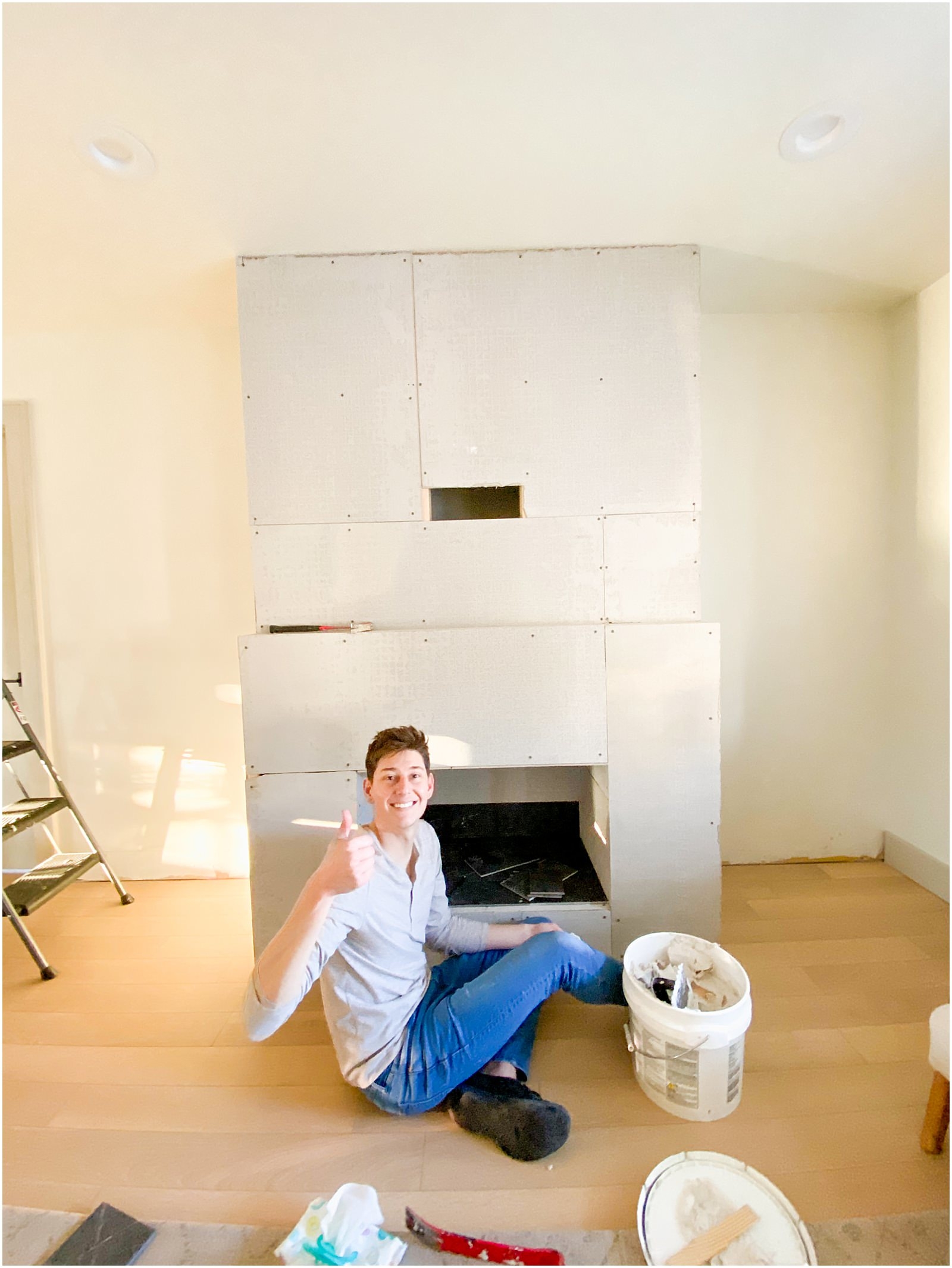 DIY White Concrete Faux Firepalce Bret and Brandie Blog | @bretandbrandie-0054.jpg